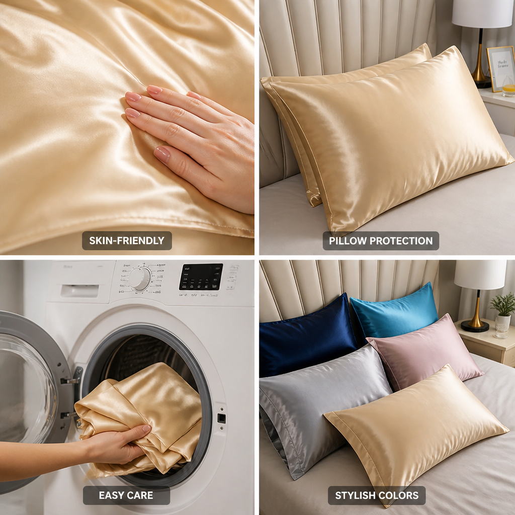 Pillowcases Silky Soft Polyester Set of 2