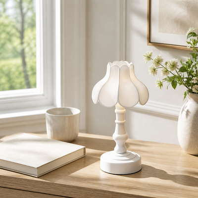 Plastic Flower-Shaped Table Lamp