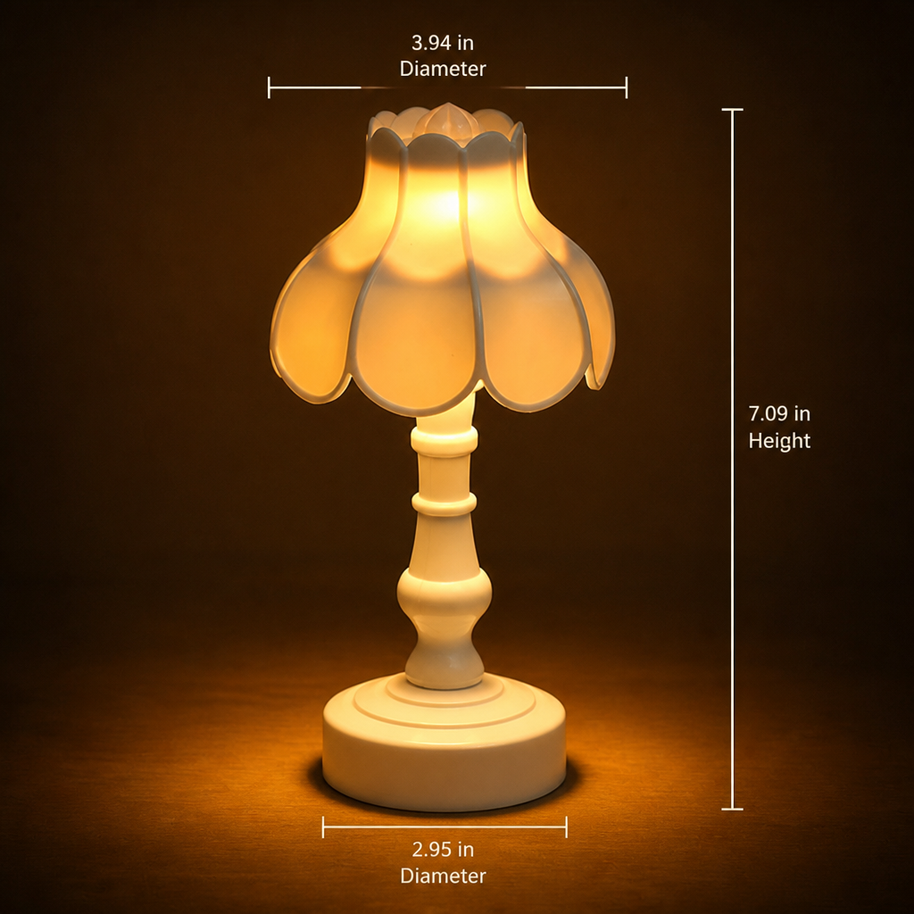 Plastic Flower-Shaped Table Lamp