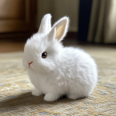 Plush Bunny Lifelike Motion Soft Faux Fur