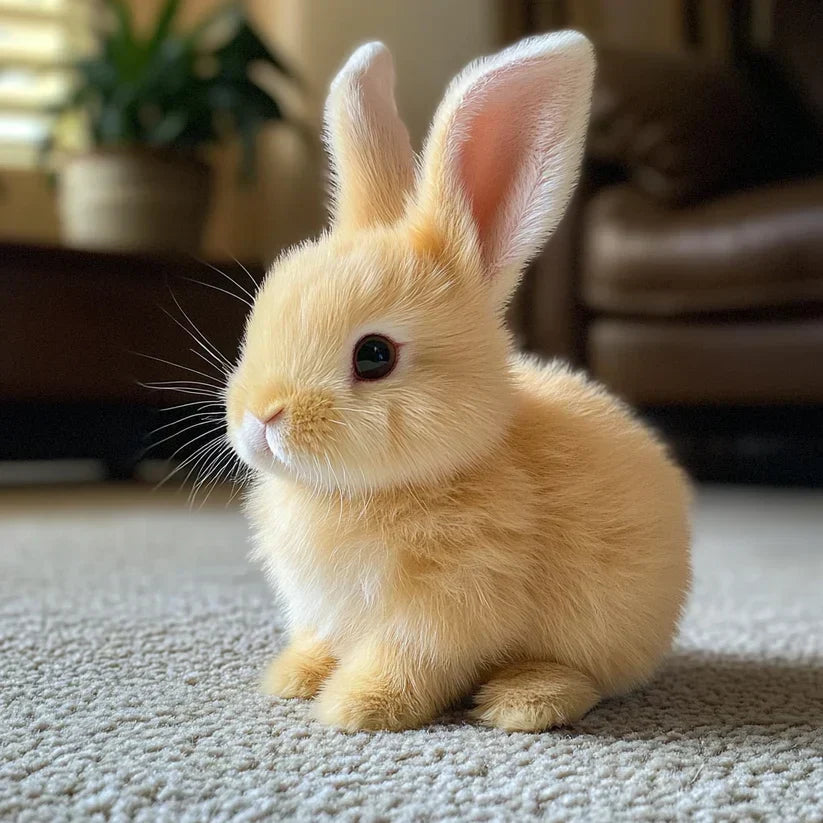 Plush Rabbit Toy Soft Faux Fur & Realistic Motion