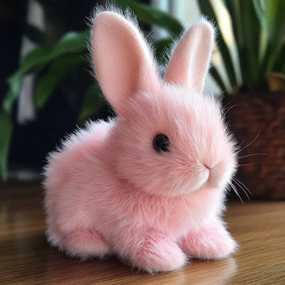 Plush Rabbit Toy Soft Faux Fur & Realistic Motion