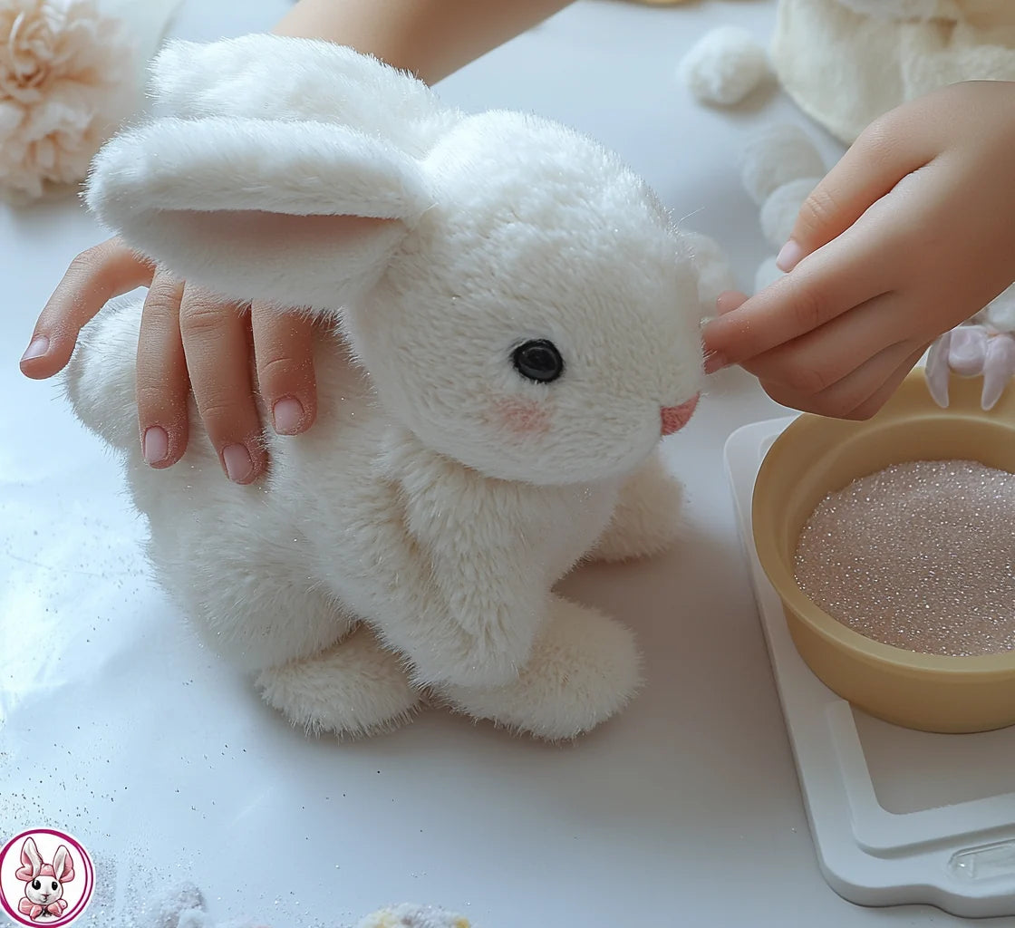 Plush Rabbit Toy Soft Faux Fur & Realistic Motion