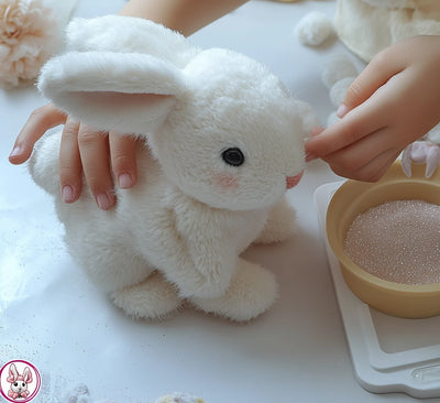 Plush Rabbit Toy Soft Faux Fur & Realistic Motion