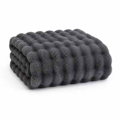 Plush Throw Blanket Velvety High-Pile Double-Sided Fleece