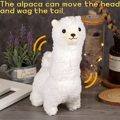 Plush Toy Alpaca Walks & Wags Tail Rechargeable