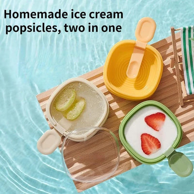 Popsicle Mold Food-Grade Silicone Dust-Tight Lid & Easy Release