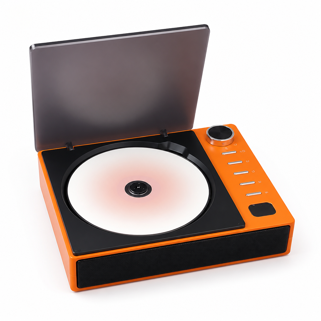 Portable CD Player Bluetooth 5.0 Anti-Skip Built-In Speakers