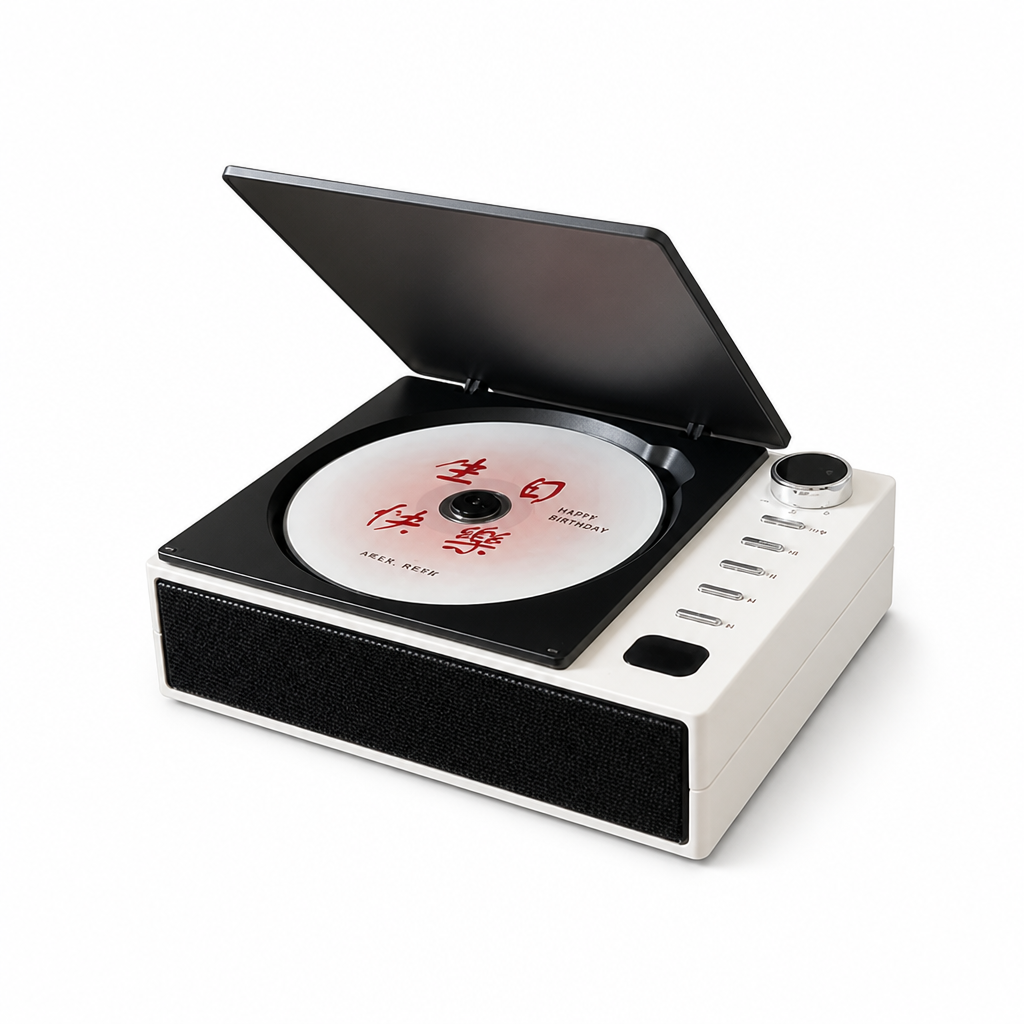 Portable CD Player Bluetooth 5.0 Anti-Skip Built-In Speakers