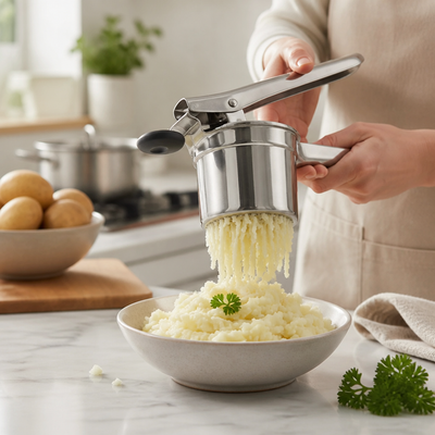 Potato Ricer Fine Holes Stainless Steel & Silicone Handles