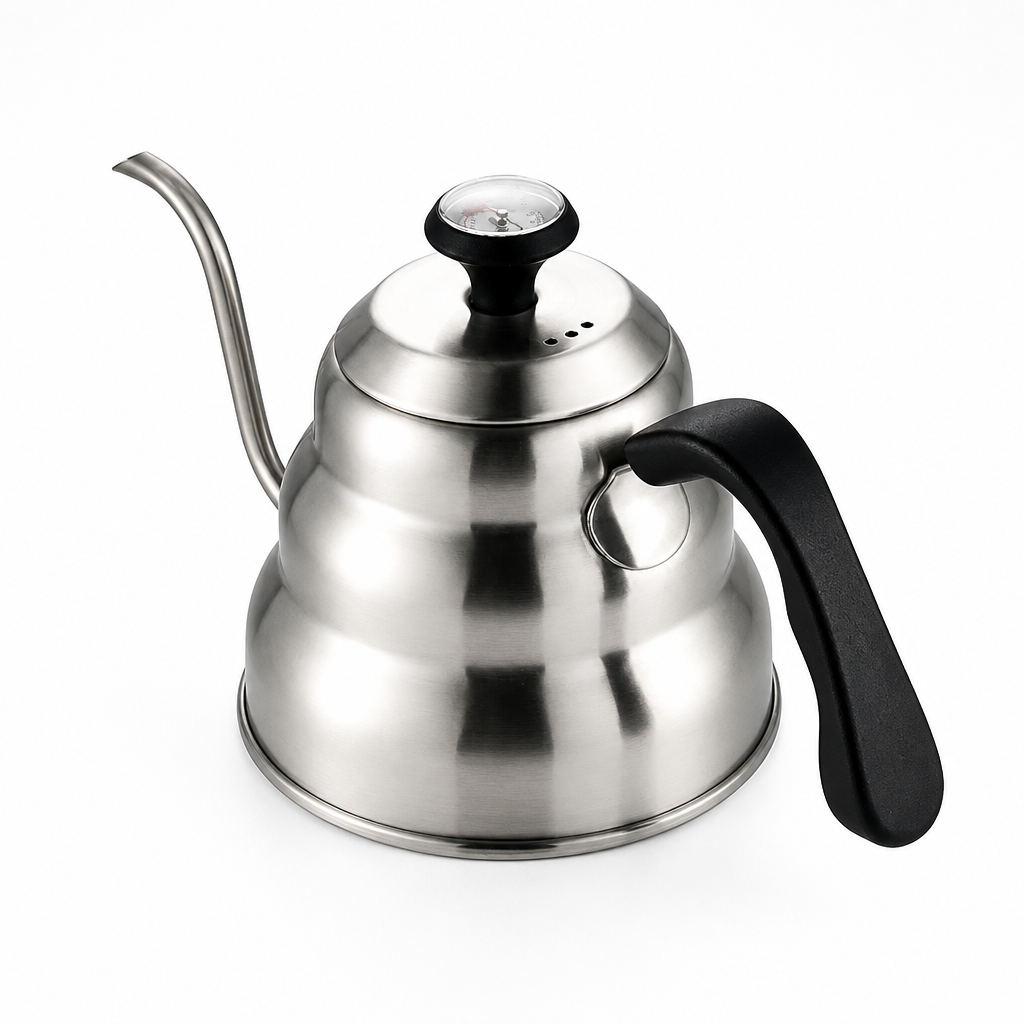 Pour-Over Kettle Stainless Steel Gooseneck Spout & Thermometer