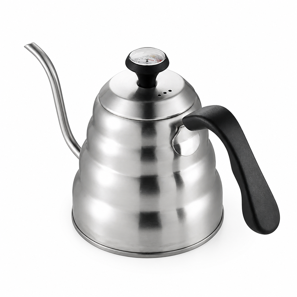 Pour-Over Kettle Stainless Steel Gooseneck Spout & Thermometer