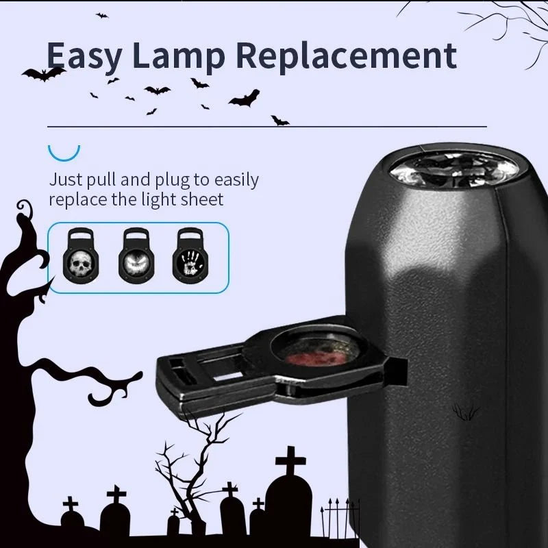 Projector Light 360° Rotating USB Powered Skull & Ghost