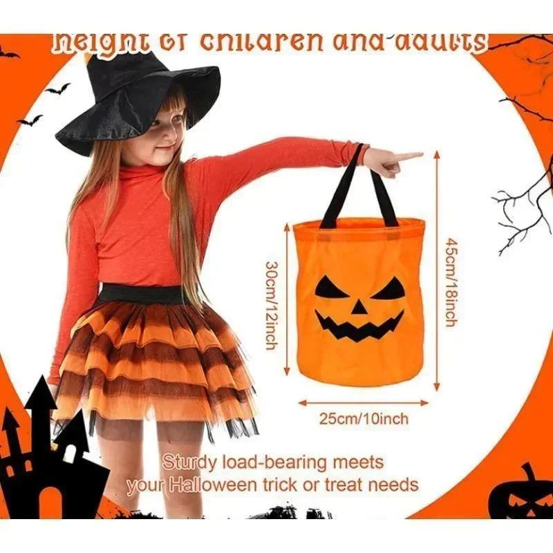 Pumpkin Bucket LED Light Foldable & Reusable