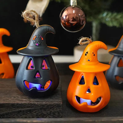 Pumpkin Lantern Battery-Powered Portable Flameless LED