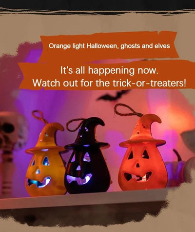 Pumpkin Lantern Battery-Powered Portable Flameless LED