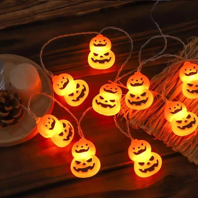 Pumpkin String Lights Battery Operated Weatherproof Warm White