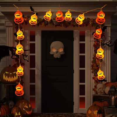 Pumpkin String Lights Battery Operated Weatherproof Warm White