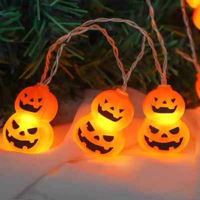 Pumpkin String Lights Battery Operated Weatherproof Warm White