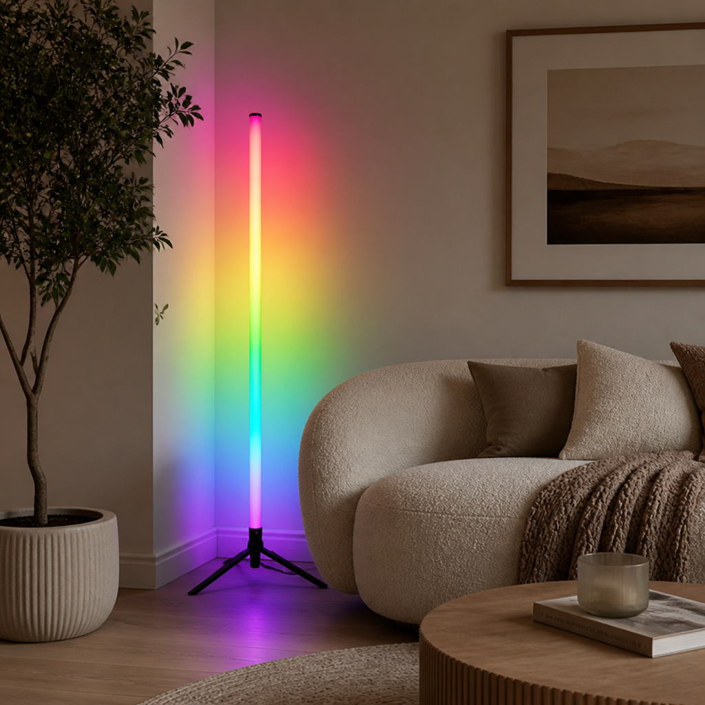 RGB LED Corner Floor Lamp