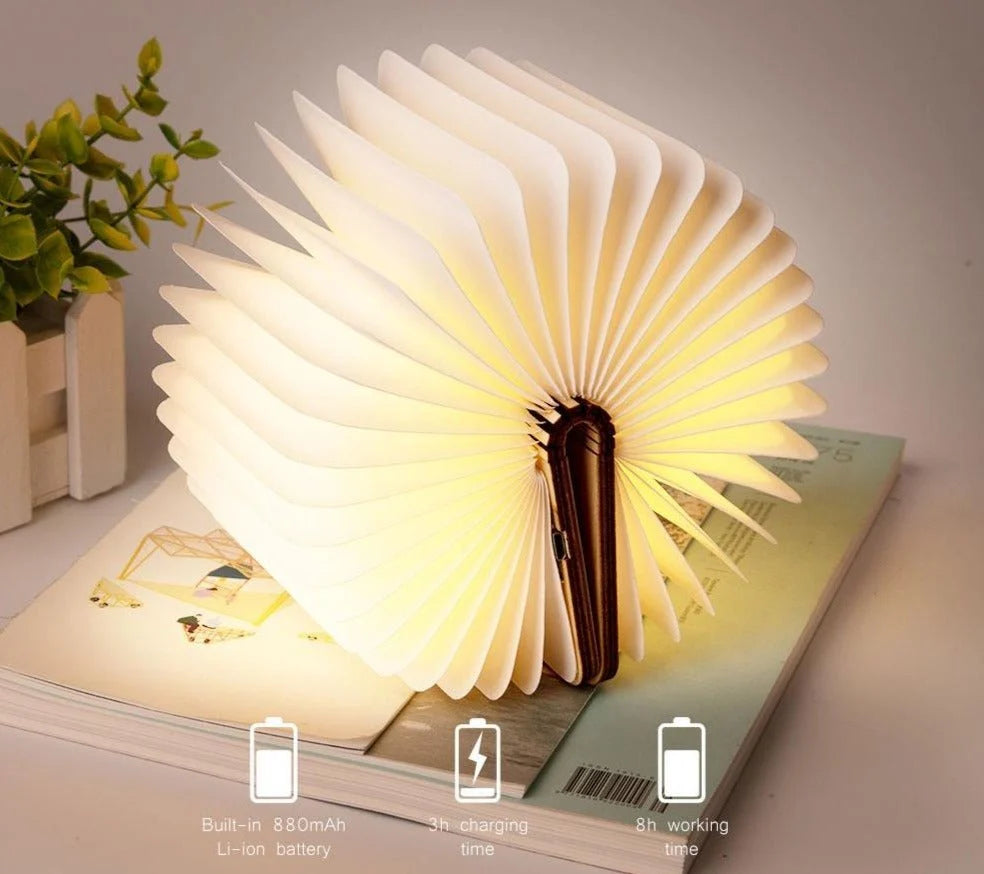 Reading Lamp Foldable Dimmable Three-Tone USB Rechargeable