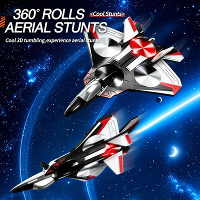 Remote-Controlled Jet 360-Degree Stunts & LED Lights Shock-Resistant