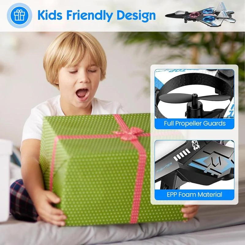 Remote-Controlled Jet 360-Degree Stunts & LED Lights Shock-Resistant