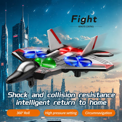 Remote-Controlled Jet Beginner-Friendly 360° Stunt & LED Lights