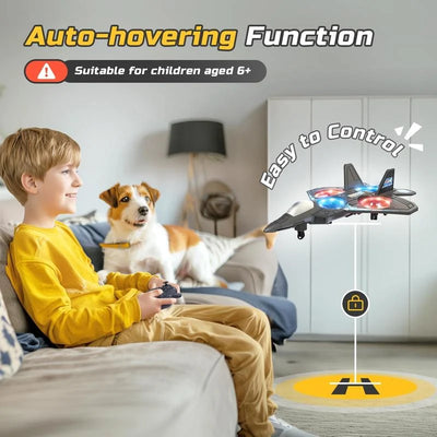 Remote-Controlled Jet Beginner-Friendly 360° Stunt & LED Lights