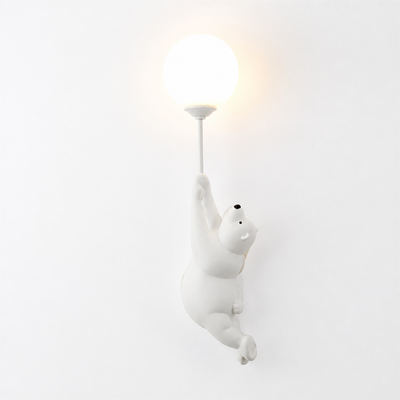 Resin Polar Bear Wall Sconce