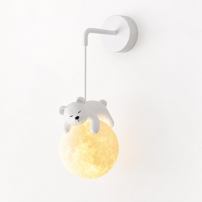 Resin Polar Bear Wall Sconce