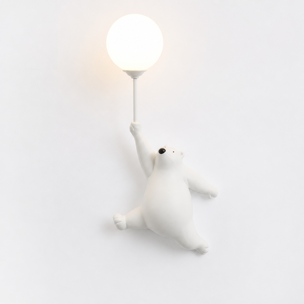Resin Polar Bear Wall Sconce