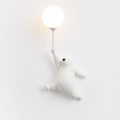Resin Polar Bear Wall Sconce
