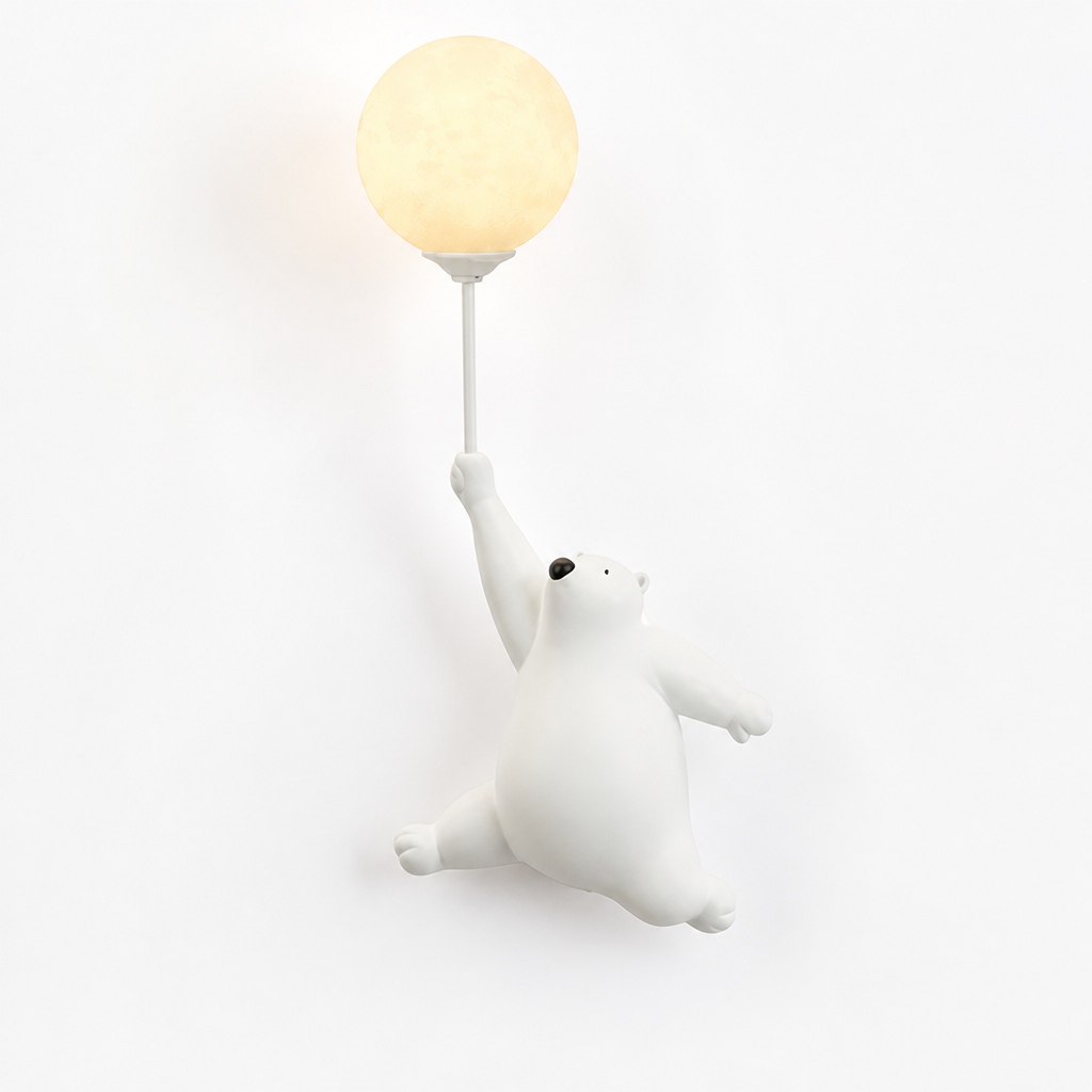 Resin Polar Bear Wall Sconce