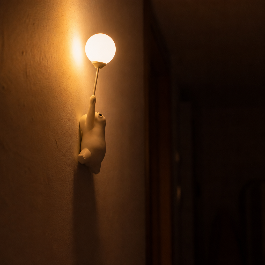 Resin Polar Bear Wall Sconce