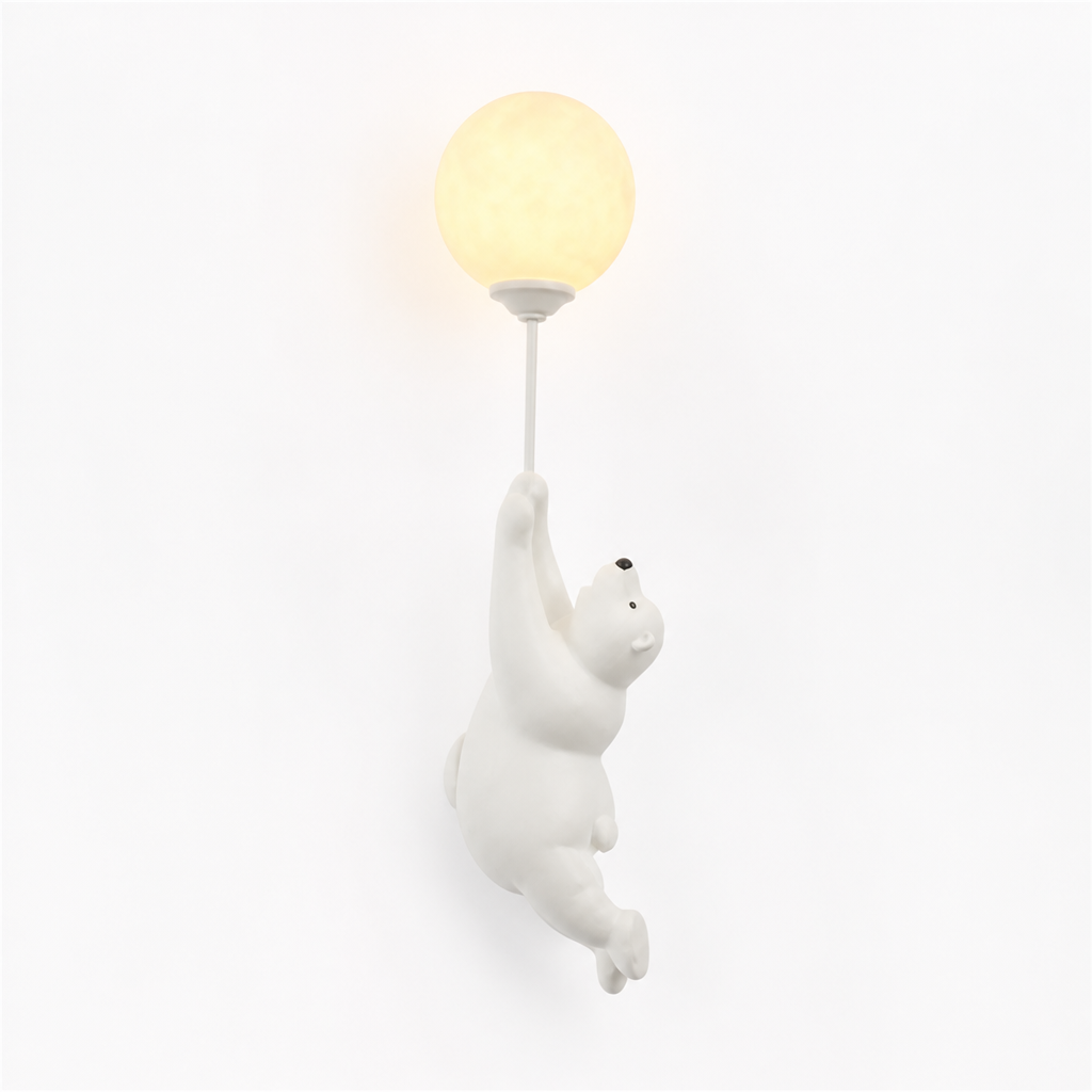 Resin Polar Bear Wall Sconce