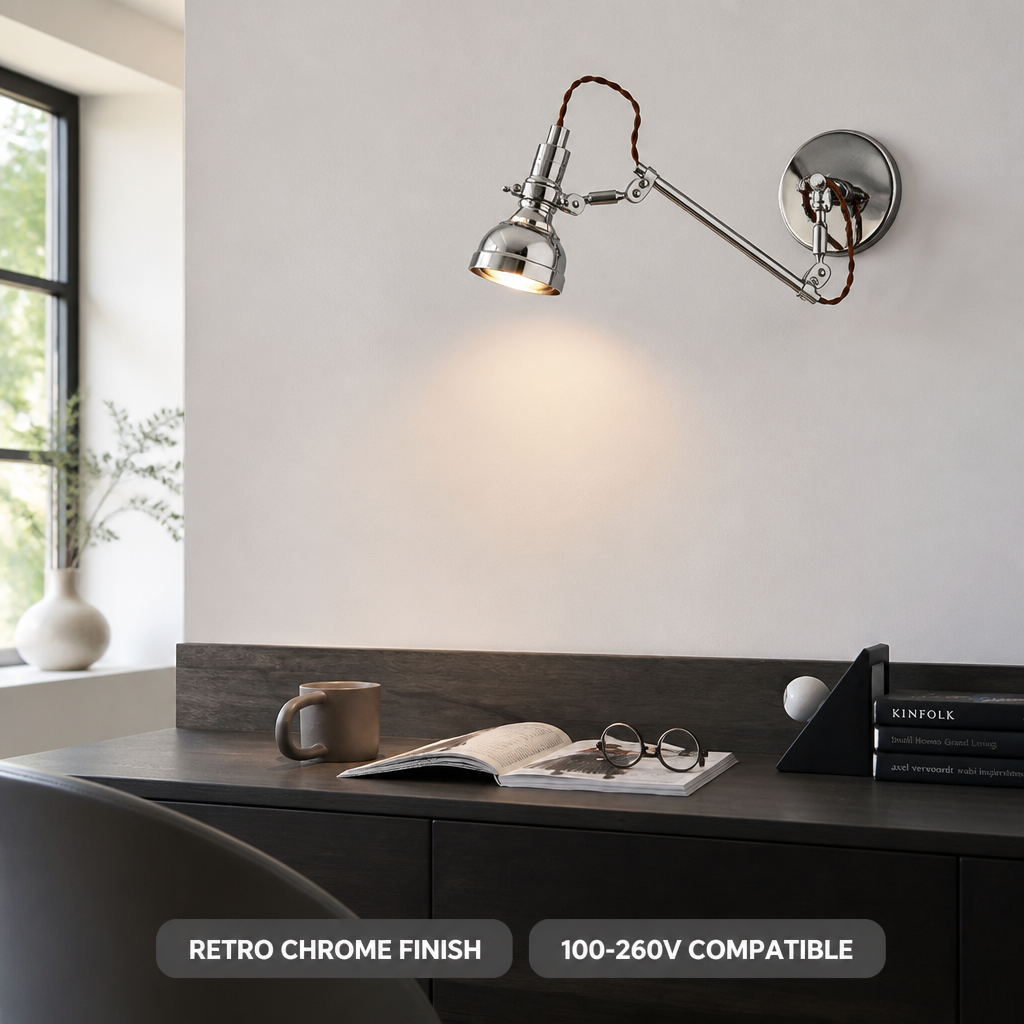 Retro Chrome Wall Sconce