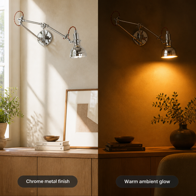 Retro Chrome Wall Sconce