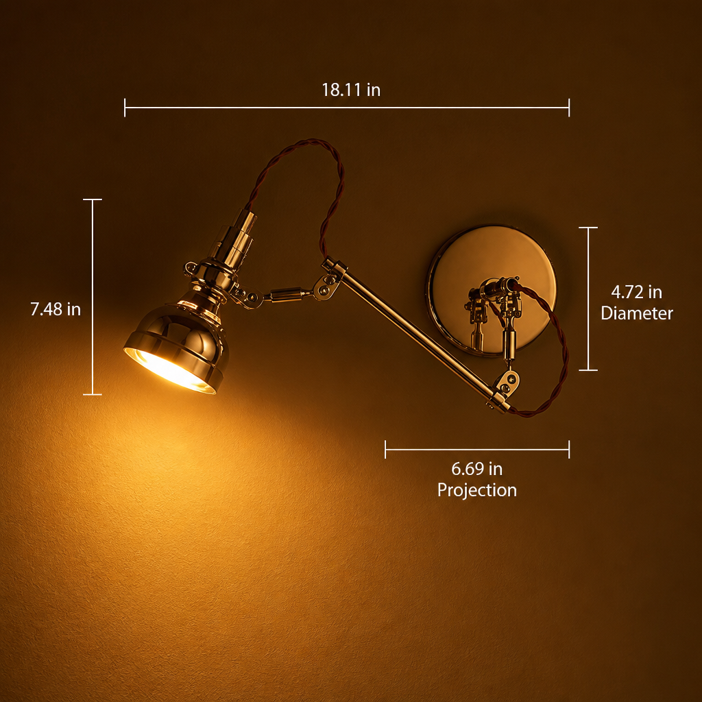 Retro Chrome Wall Sconce