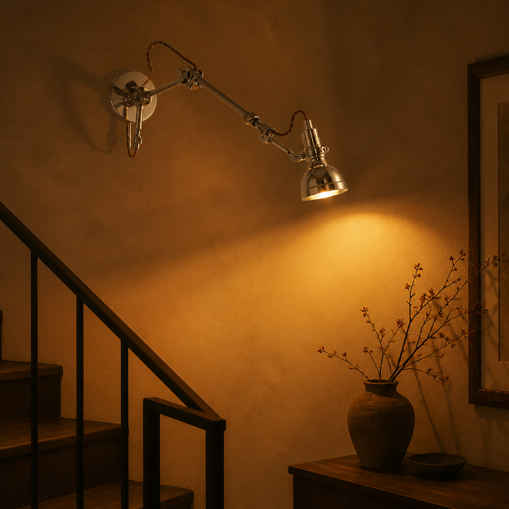 Retro Chrome Wall Sconce
