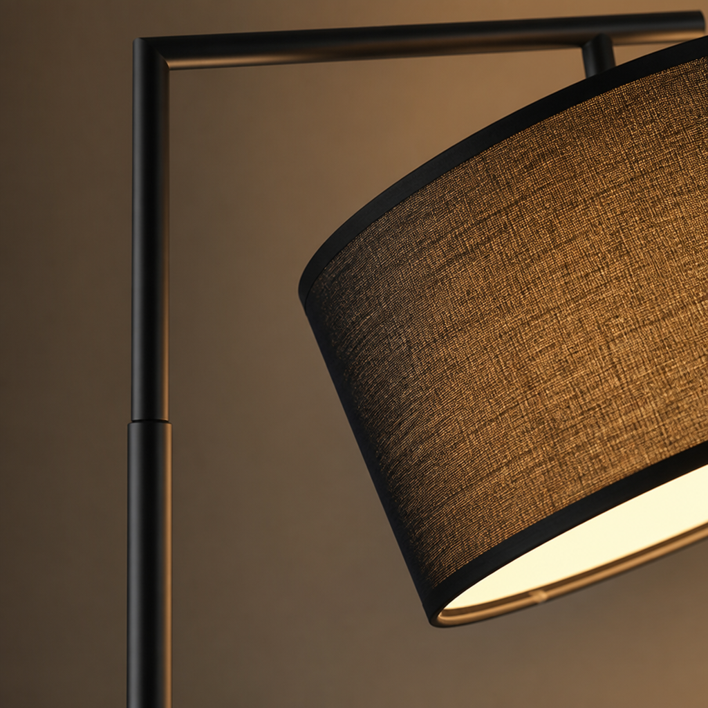 Retro Fabric Arc Floor Lamp
