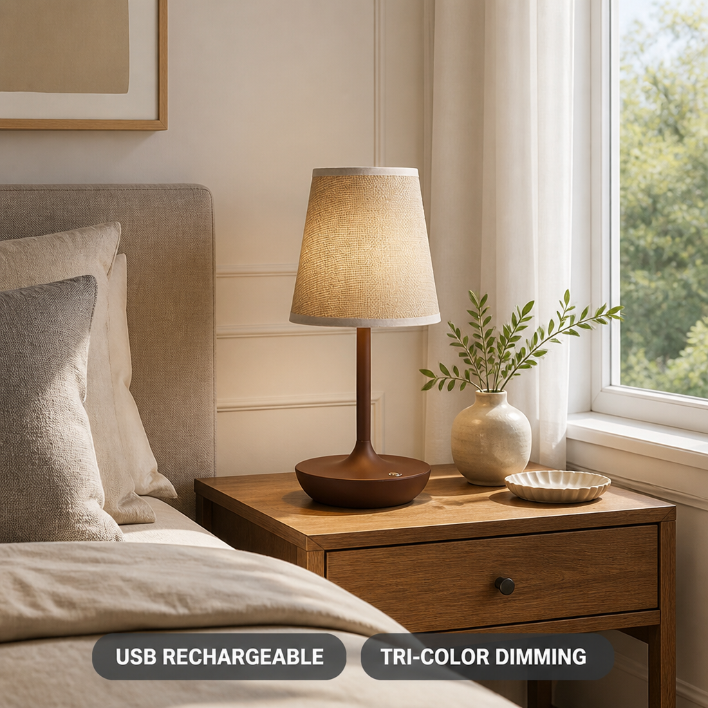 Retro Fabric LED Table Lamp