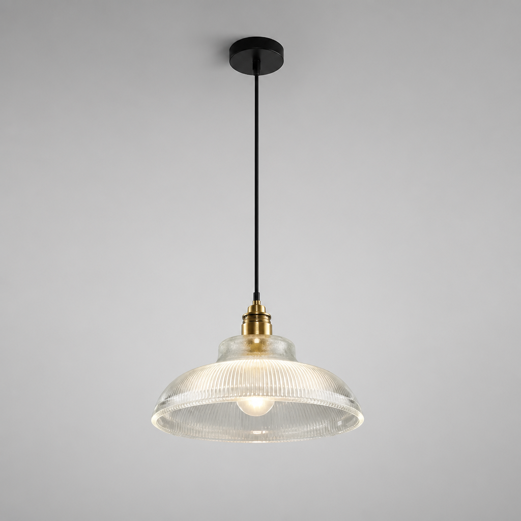 Retro Glass Dome Pendant Light