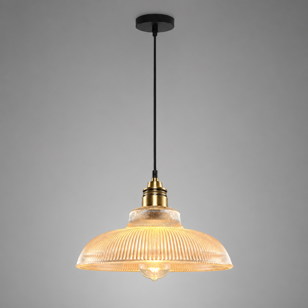Retro Glass Dome Pendant Light