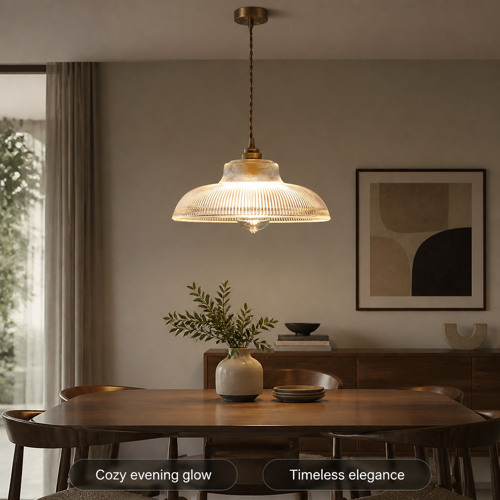 Retro Glass Dome Pendant Light