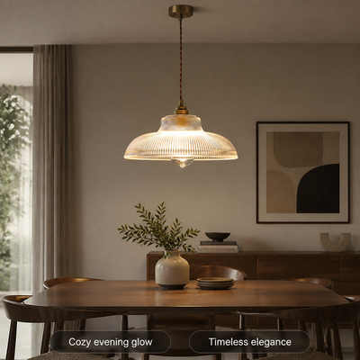 Retro Glass Dome Pendant Light