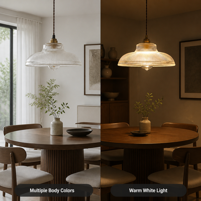 Retro Glass Dome Pendant Light