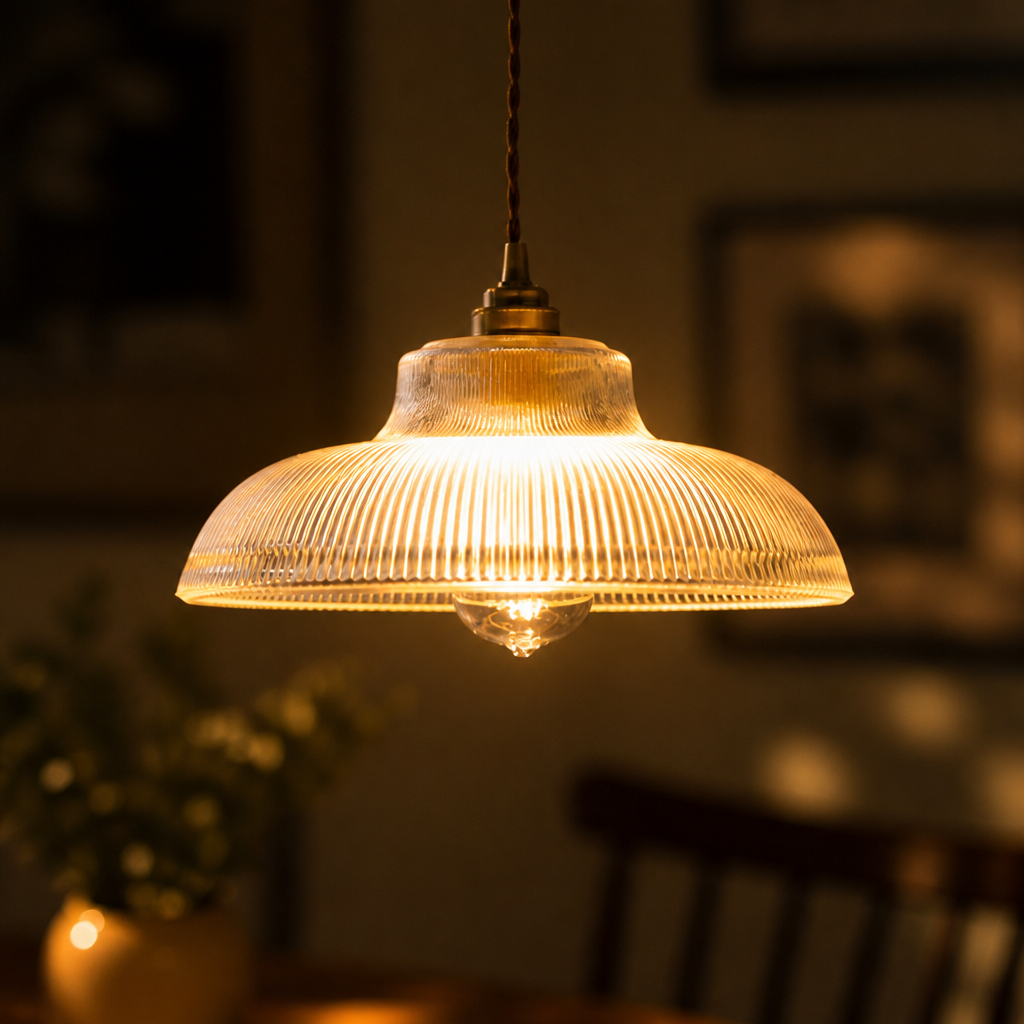 Retro Glass Dome Pendant Light