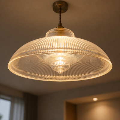 Retro Glass Dome Pendant Light