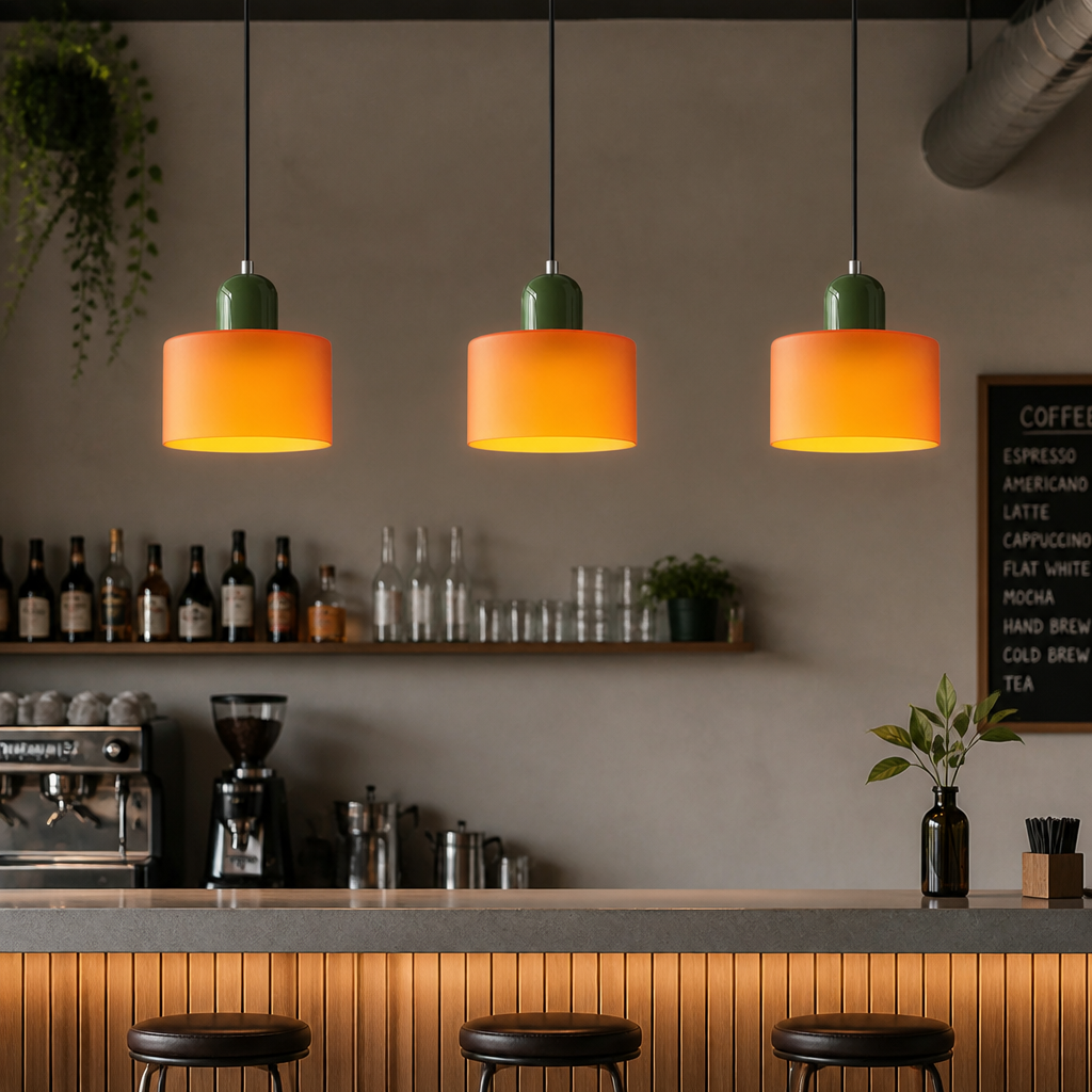 Retro Glass & Metal LED Pendant Light